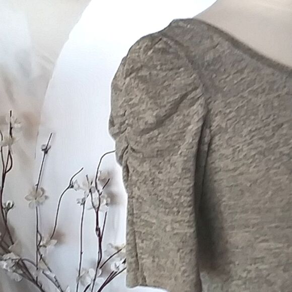 Puff Sleeve Y2K Ribbon Ruched Gathered   Green Ruffle Cottage Victorian … - Picture 5 of 13